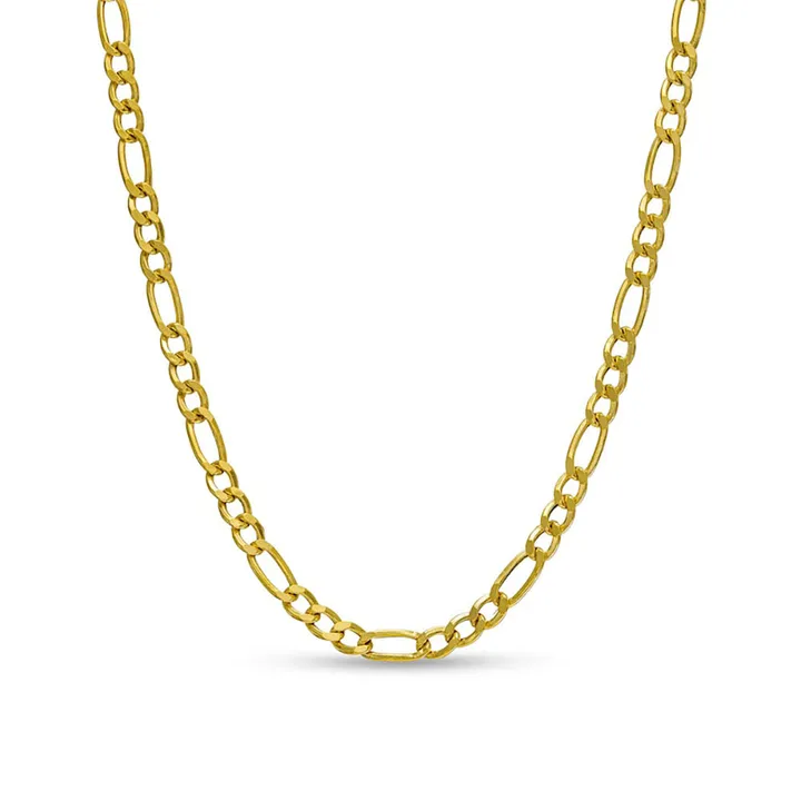 RM GOLD NYC Italian Solid 14K Gold 2mm Figaro Chain Necklace