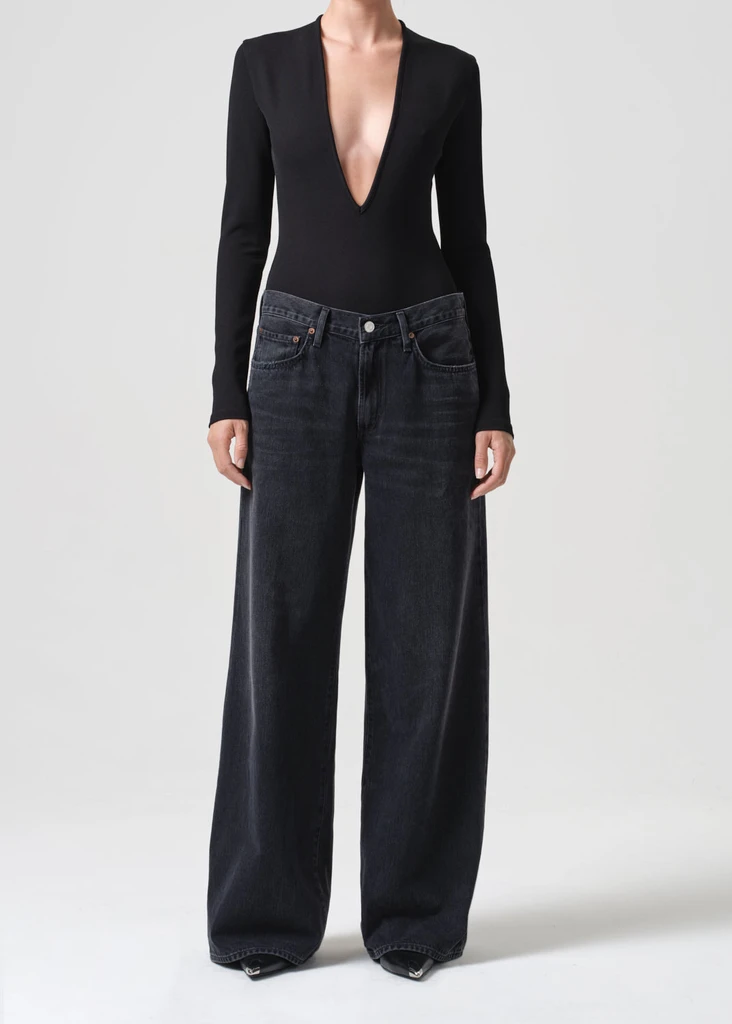 インナー・ルームウェアその他 AGOLDE Black stretch lyocell blend Bridget bodysuit AGOLDE Zena Bodysuit in Black L | Flip App