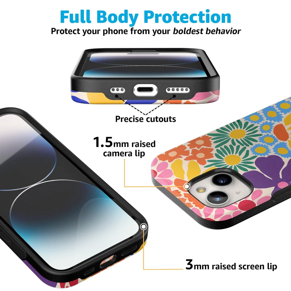 Casely Flower Patch | Multi-Color Floral Case | Bold