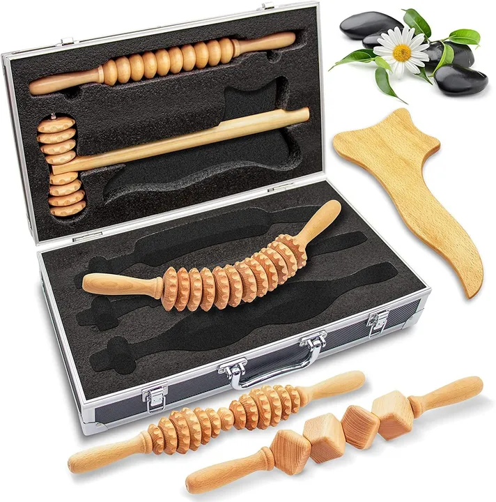 SereneLife 5 Piece Wood Massage Kit