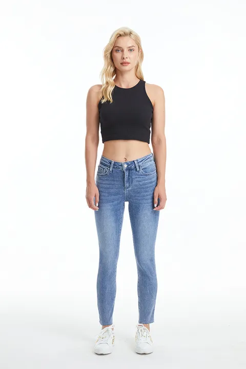 Bayeas MID RISE STRETCH ANKLE SKINNY JEANS