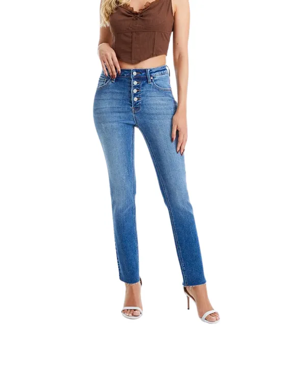 Bayeas HIGH RISE SKINNY JEANS WITH BUTTON FLY