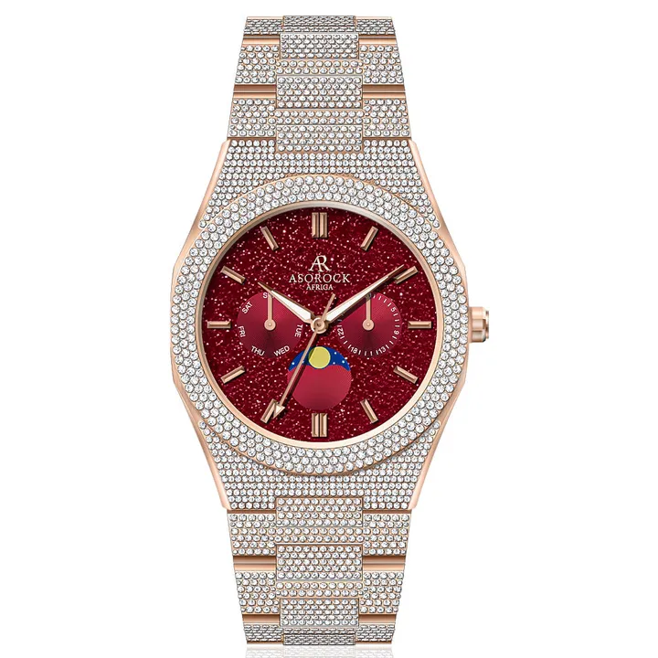 Asorock Watches Iced Transporter - Small Diamond Bezel - Fully Iced Strap
