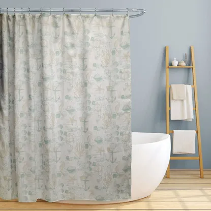 Linen Store Fabric Canvas Shower Curtain