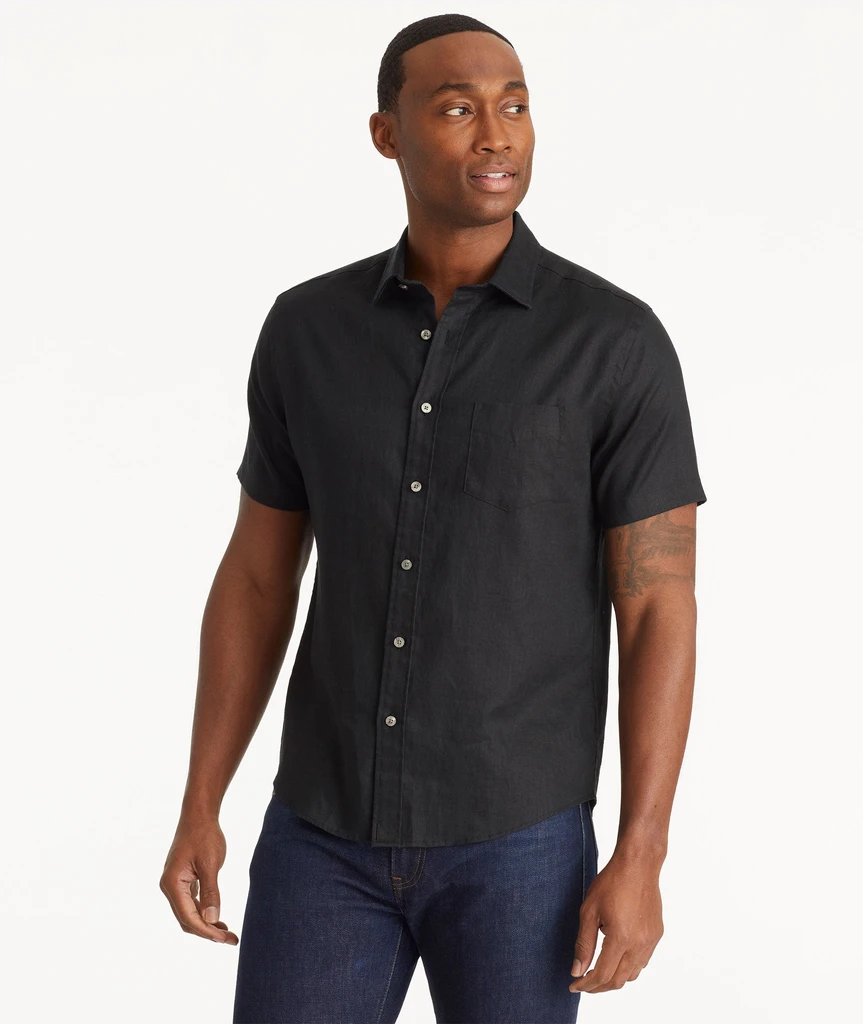 UNTUCKit Wrinkle-Resistant Linen Short-Sleeve Cameron Shirt - Tall Slim Fit