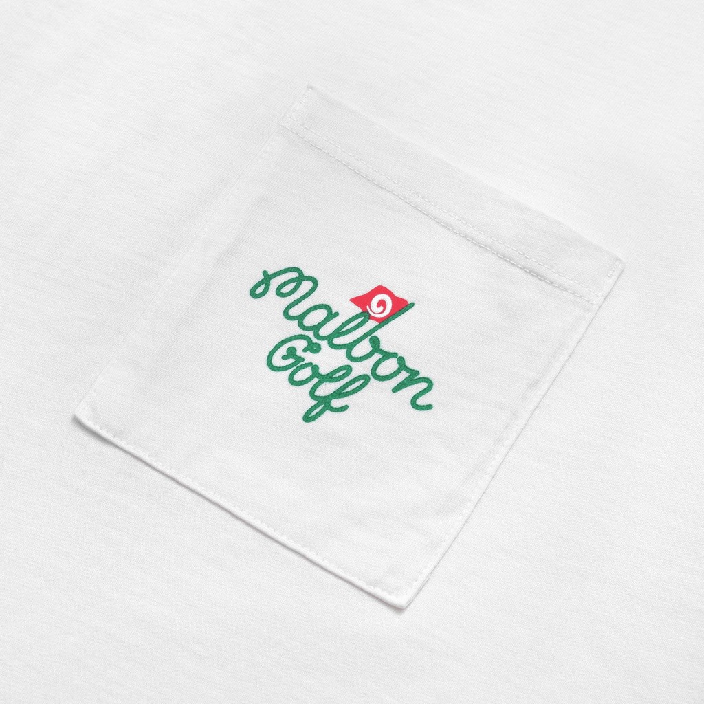 Malbon Golf Founders SS Pocket Tee - WhiteM | Flip App