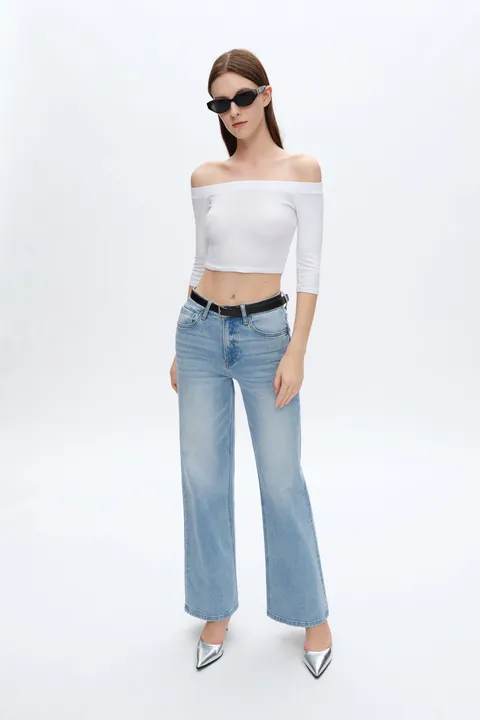 Bayeas HIGH RISE STRAIGHT LEG JEANS