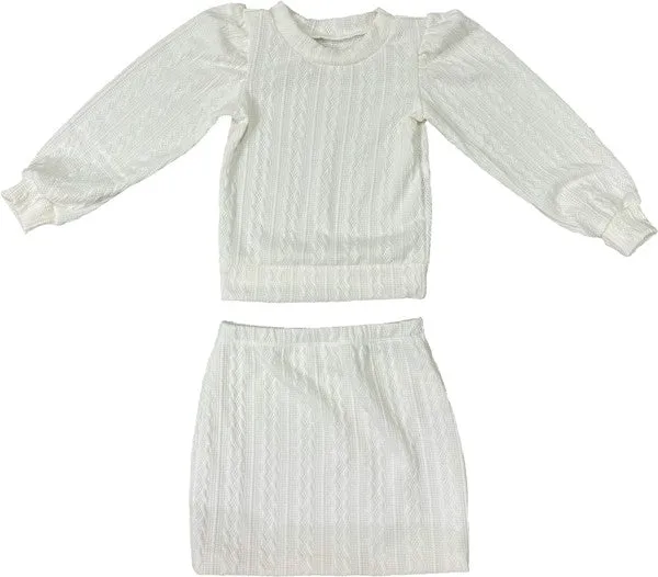 Cheryl Creations Kids Crochet Sweater And Skirt Set