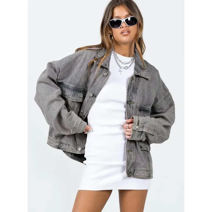 Princess Polly Kier Oversized Denim Jacket
