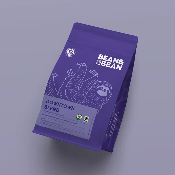 Bean & Bean Coffee Roasters Downtown Blend, Organic & Fair Trade