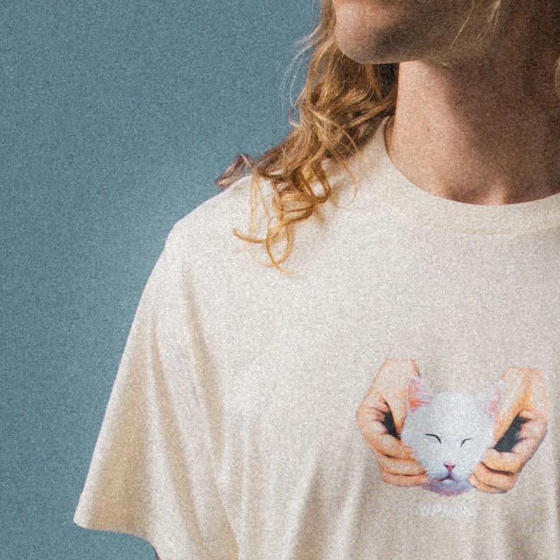 RIPNDIP HAPPY KITTY Tシャツ 半袖 Natural 送料込み Happy Kitty Tee (Natural) – RIPNDIP