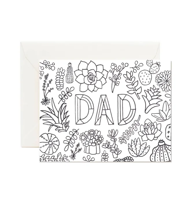 Forage Paper Co. Dad Coloring Card