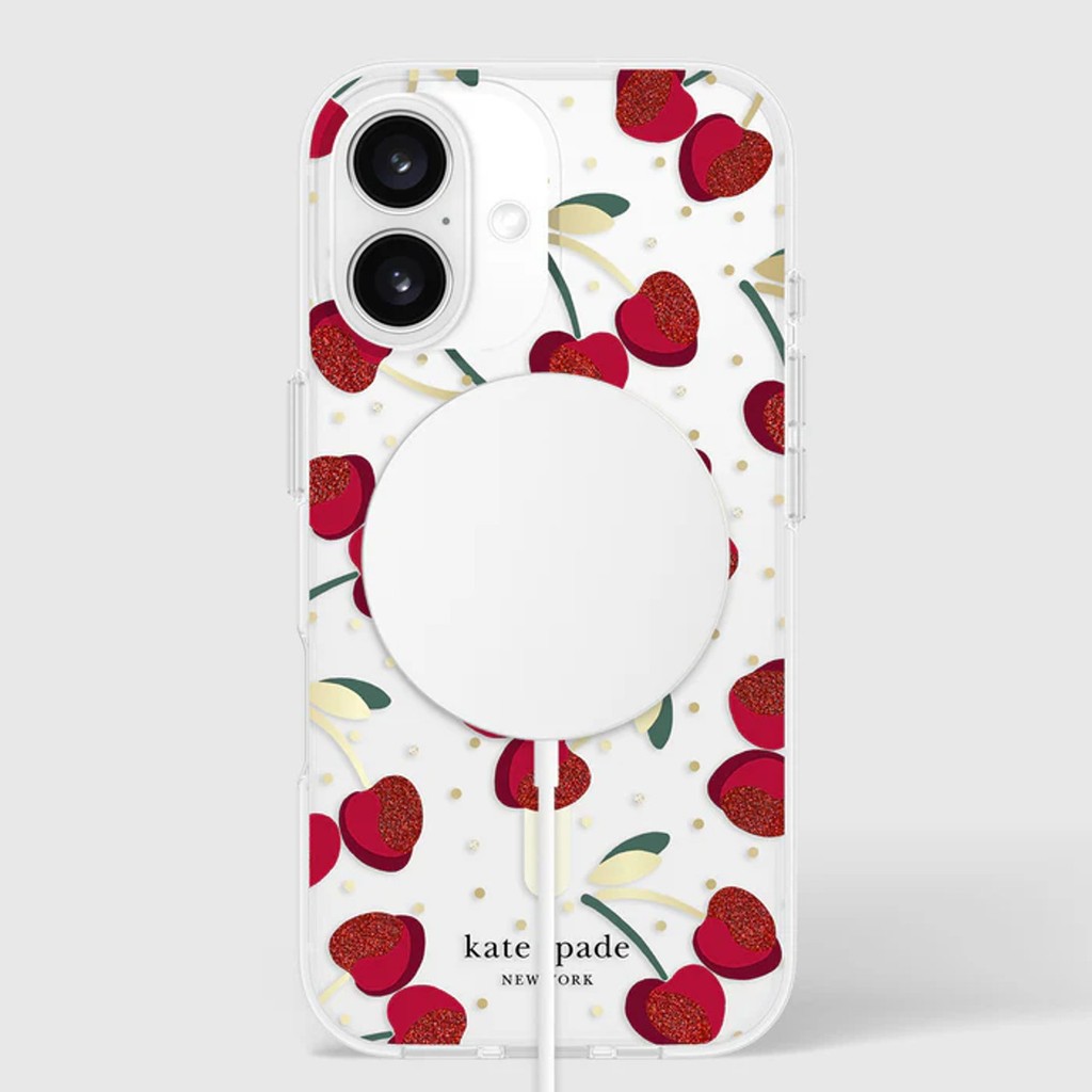 Kate Spade Protective MagSafe Case - Cherry DotiPhone 16 Pro