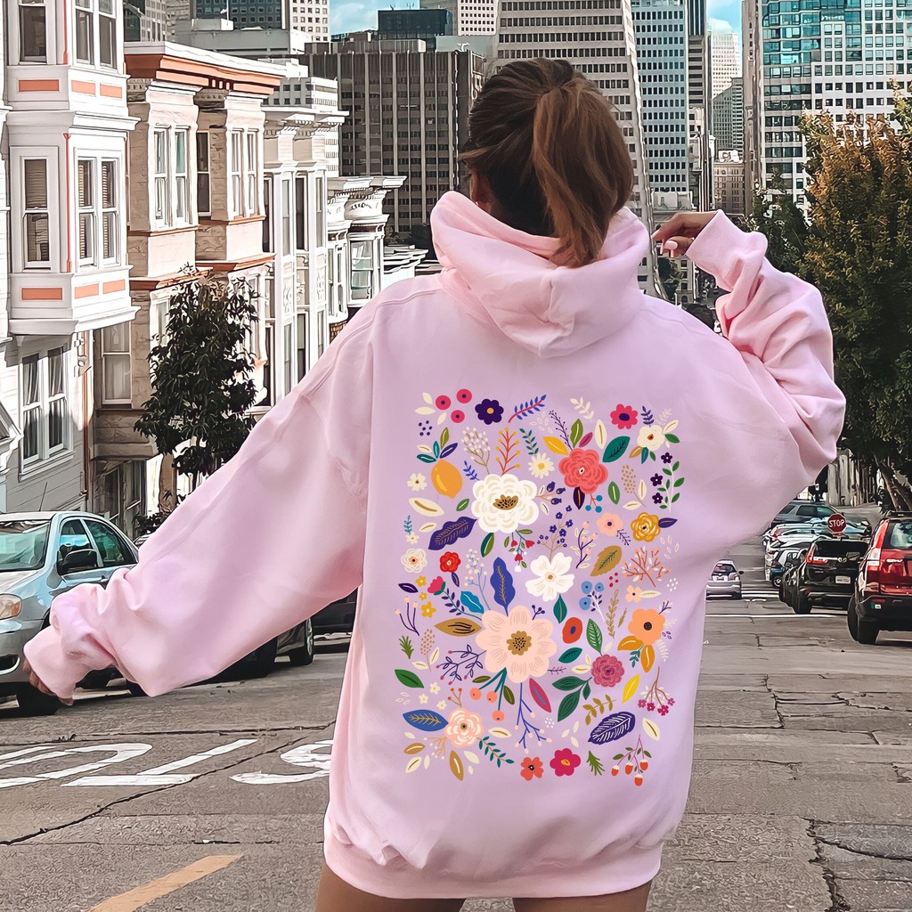 【CPGN STUDIO】Candy Flower Brushed Sweatshirt Floral Embroidered Sweatshirt – KUOSE.com