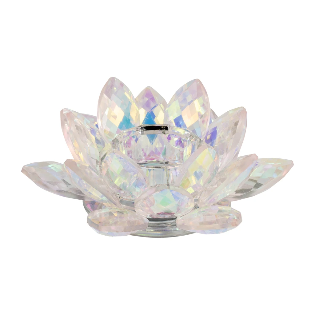 Sagebrook Home Crystal Lotus Flower Votive Candle And Tealight Holder