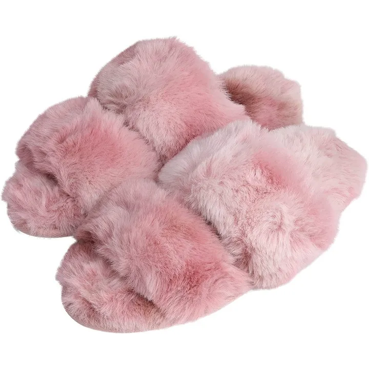 Roxoni Roxoni Faux Fur Tie & Dye Slippers