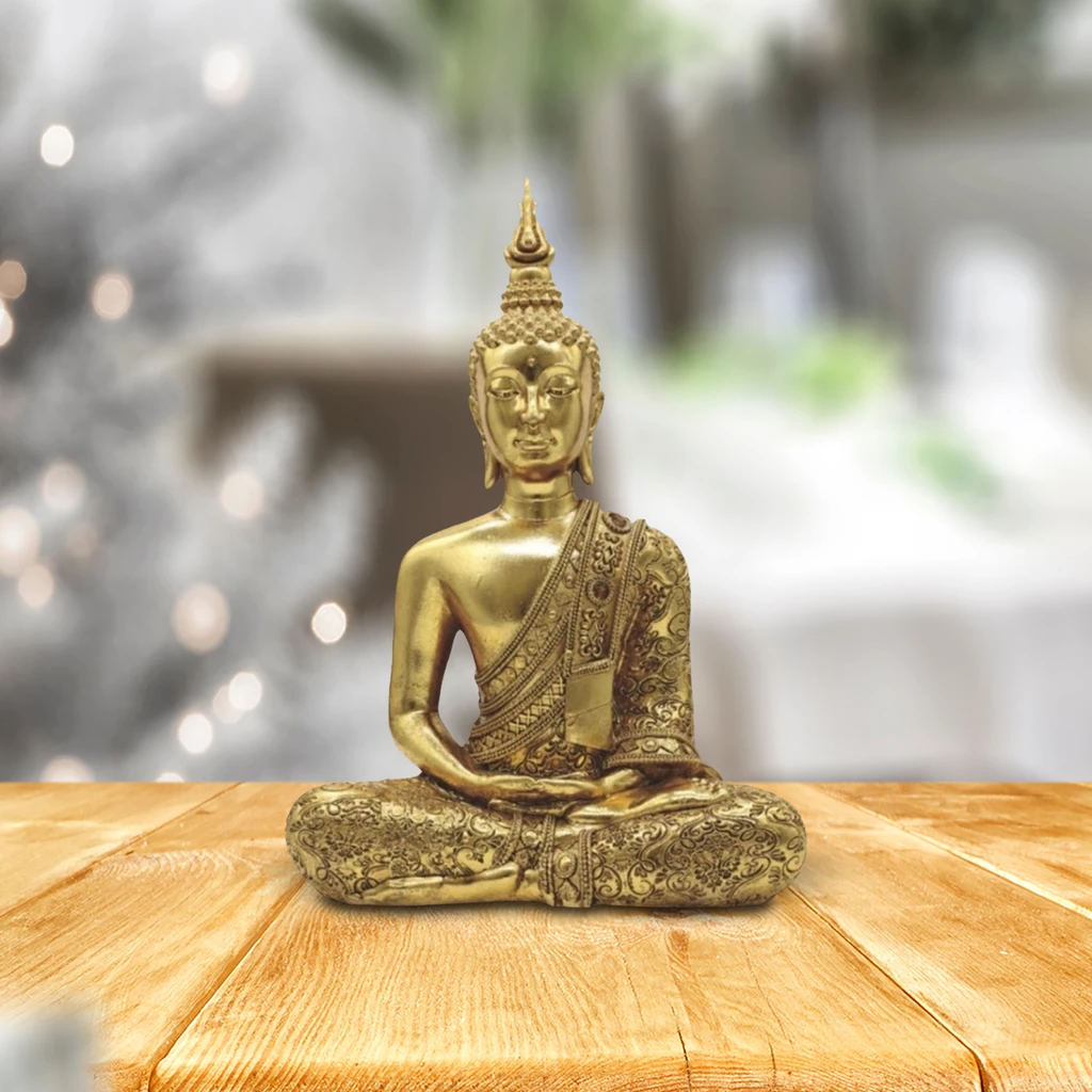 FC Design Thai Buddha in Meditation Statue Feng Shui Decoration Figurine