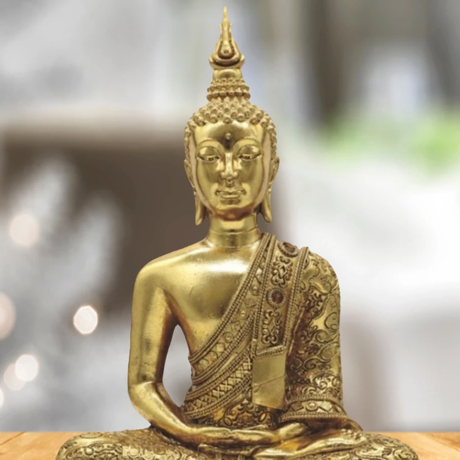 FC Design Thai Buddha in Meditation Statue Feng Shui Decoration Figurine