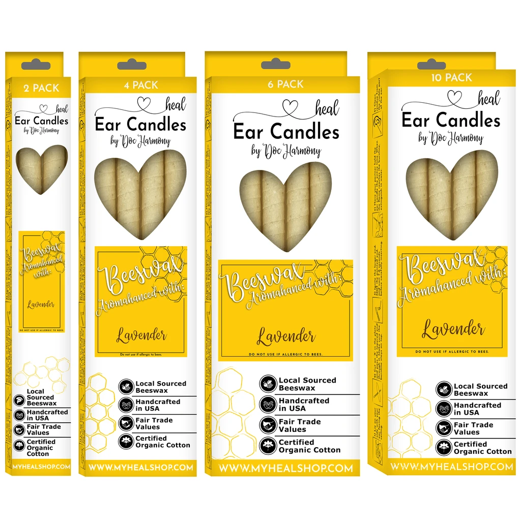 H.E.A.L. Lavender Beeswax Harmony's Organic Ear Candles