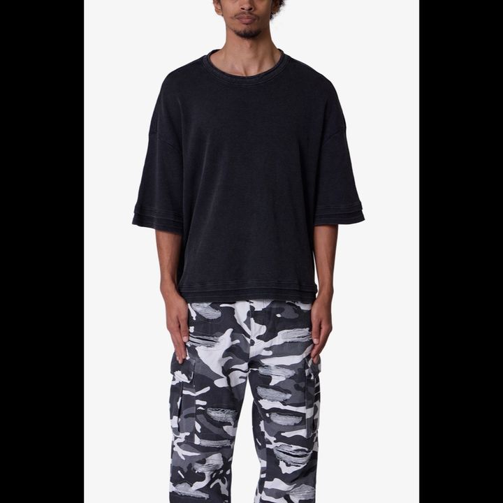 MNML DOUBLE LAYER ACID ウォッシュ Tシャツ 半袖 2色 送料込み MNML Double Layer Acid Washed Tee L | Flip App