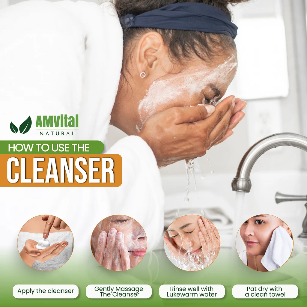 AMVital Turmeric Gel Face Cleanser – Brightening & Deep Cleansing for Radiant Skin