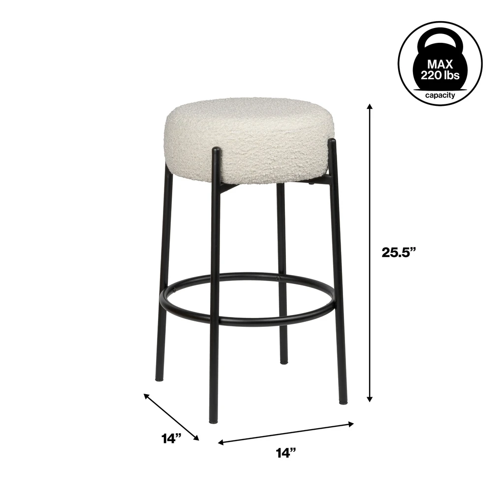 JONATHAN Y Paola Modern Minimalist  Counter Stool