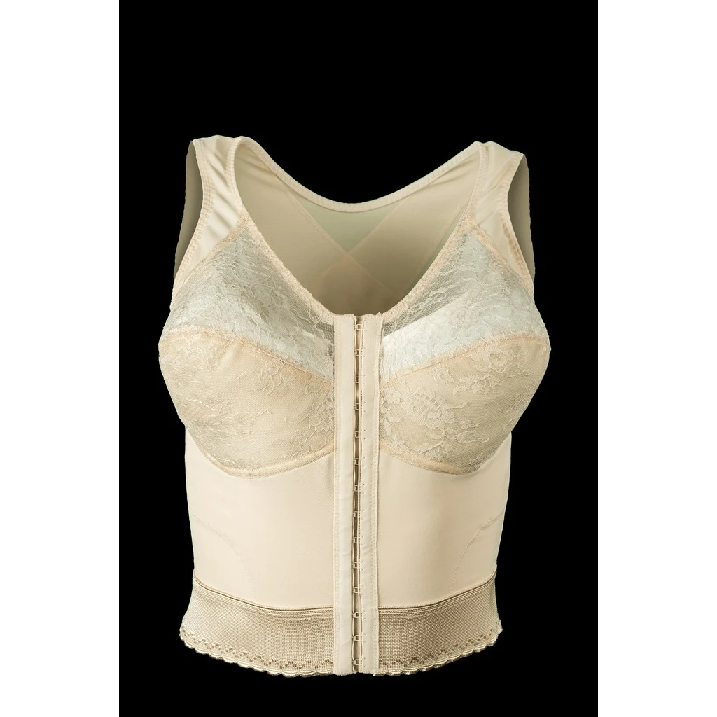 Rago Shapewear Front Closure Back Support Long Line Bra