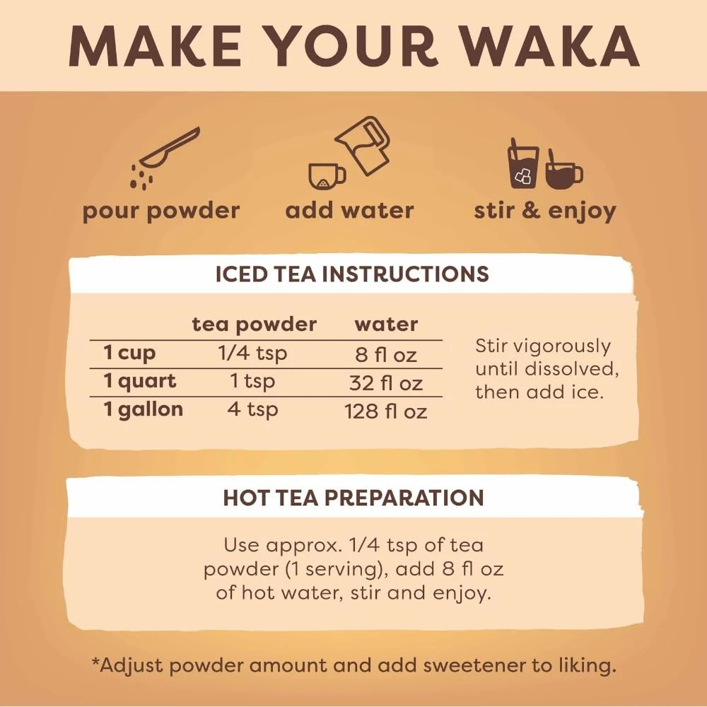 Waka Coffee & Tea Kenyan & Chinese Green Instant Tea 4.5 Oz Bag
