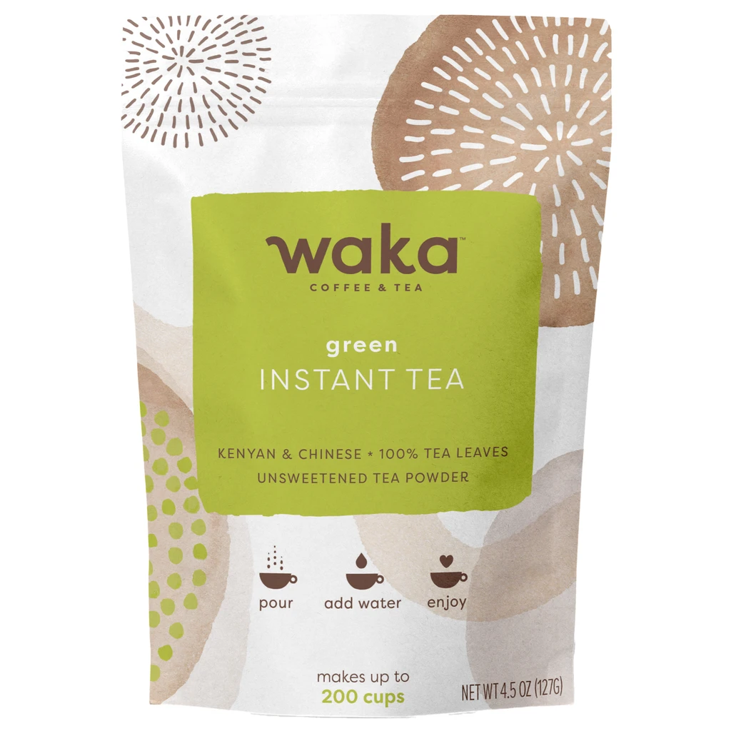 Waka Coffee & Tea Kenyan & Chinese Green Instant Tea 4.5 Oz Bag