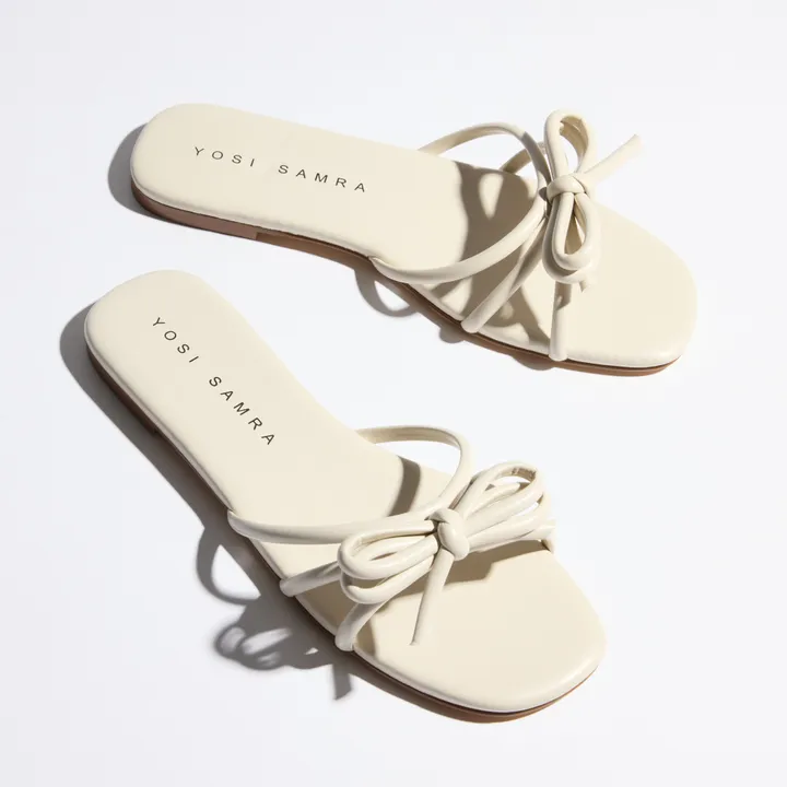 Yosi Samra Nicole Bow Slide Sandal