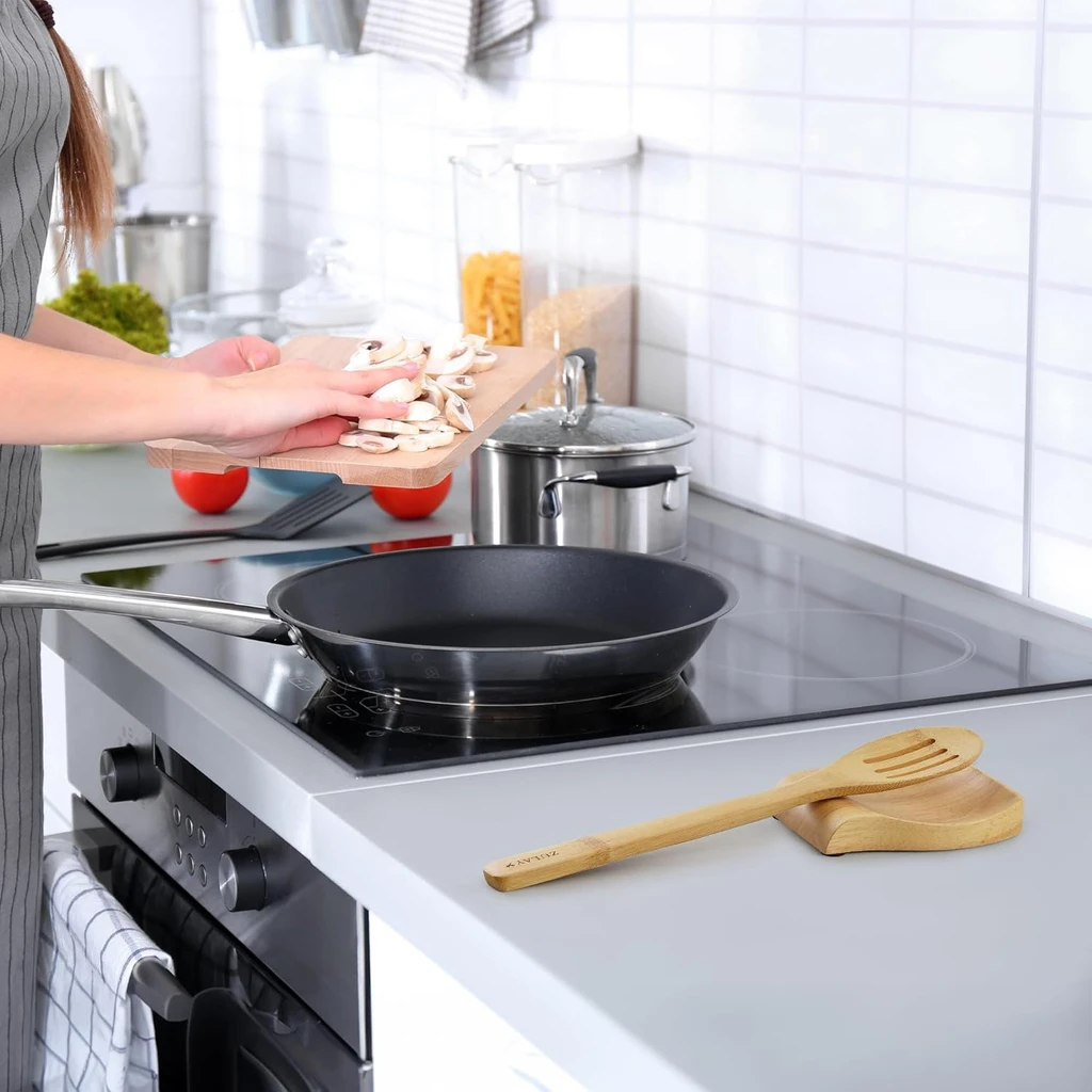 Zulay Kitchen Wooden Spoon Rest for Kitchen