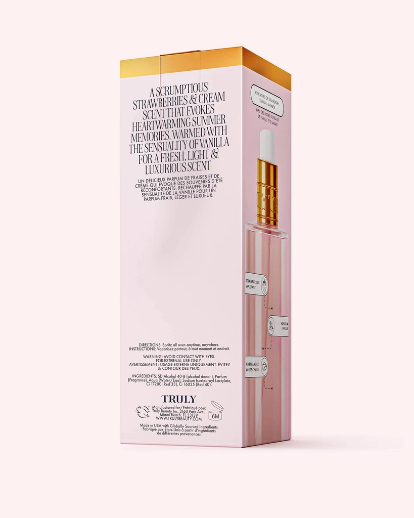 Truly Beauty Soft Serve Perfume Mist - Strawberry & Vanilla Scent