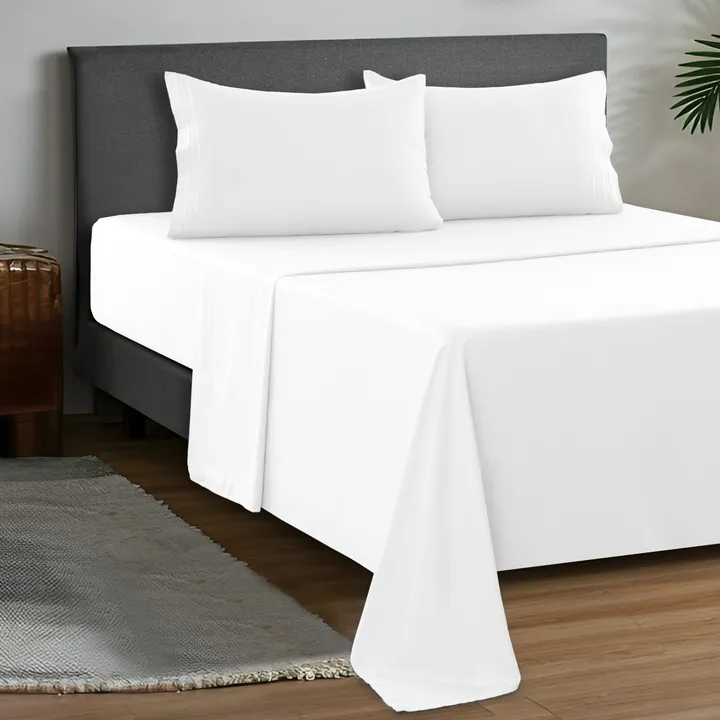 Lux Decor Collection 4-PC Microfiber Sheet Set -16" Deep Pocket -Embroidered Pillowcase- Hotel Luxury