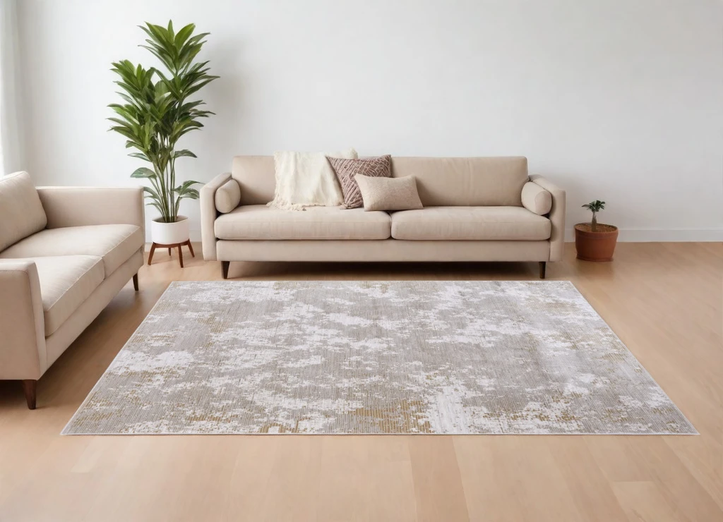 HomeRoots Abstract Power Loom Area Rug