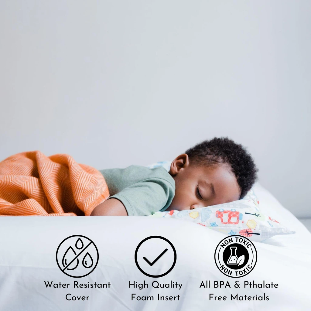 Little Sleepy Head Bed Bumper for Toddlers | Toddler Bed Rail | Toddler Bed Rail with Soft Cover | Foam Safety Rail with Stay-Put Cover | Twin Bed Bumper for Toddlers for Home or RV (2-Pack)