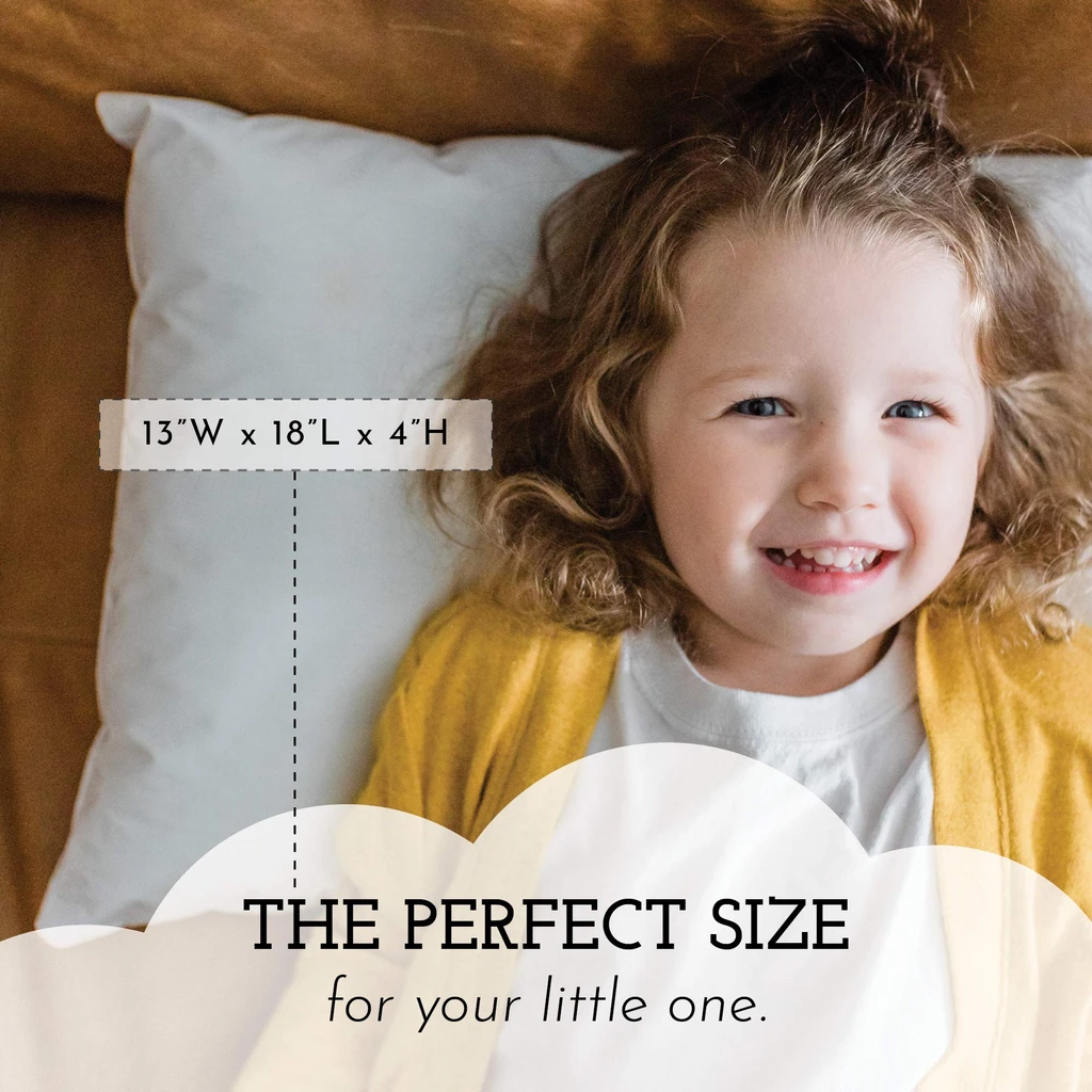 Little Sleepy Head Toddler Pillow 13x18 - Hypoallergenic Ergonomic Pillow
