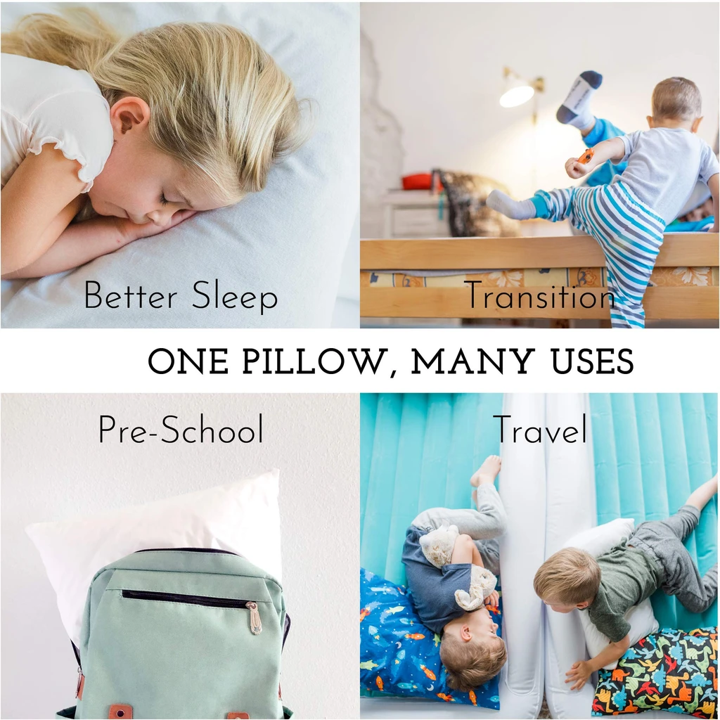 Little Sleepy Head Toddler Pillow 13x18 - Hypoallergenic Ergonomic Pillow
