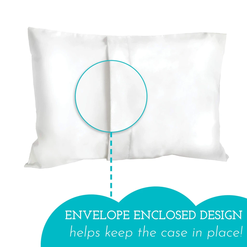 Little Sleepy Head Pillowcase - 100% Made Cotton & Hypoallergenic Pillow Case - Snug Fit Envelope Enclosure (PILLOWCASE ONLY)
