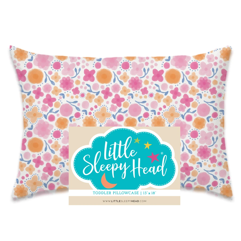 Little Sleepy Head Pillowcase - 100% Made Cotton & Hypoallergenic Pillow Case - Snug Fit Envelope Enclosure (PILLOWCASE ONLY)