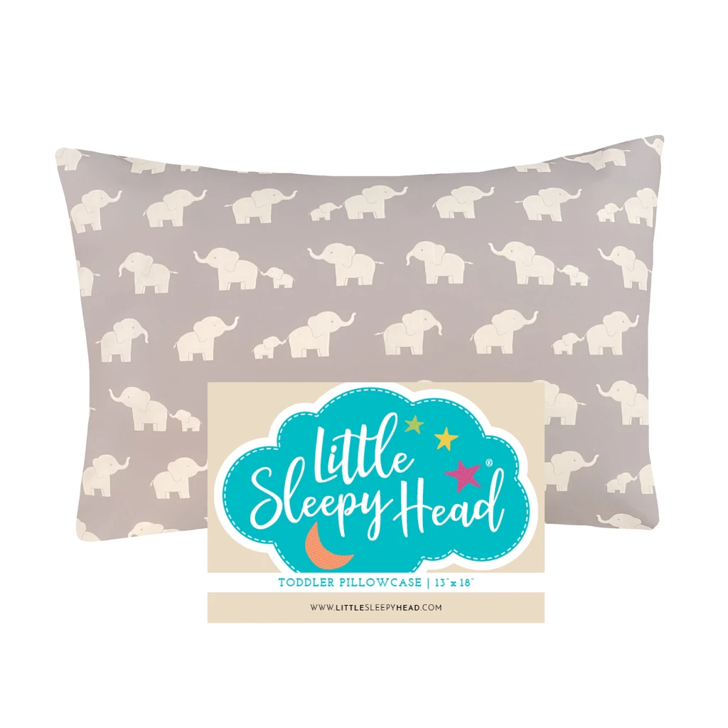 Little Sleepy Head Pillowcase - 100% Made Cotton & Hypoallergenic Pillow Case - Snug Fit Envelope Enclosure (PILLOWCASE ONLY)