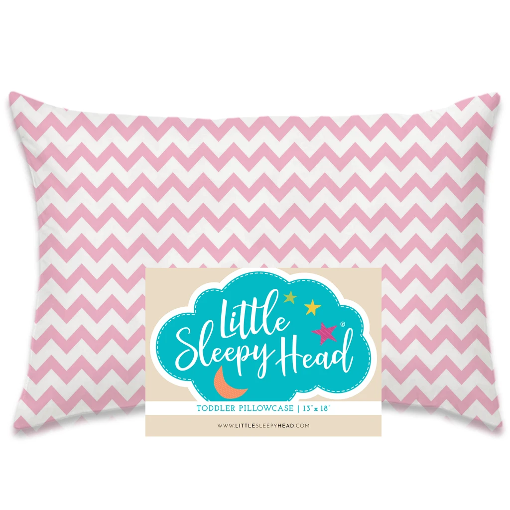 Little Sleepy Head Pillowcase - 100% Made Cotton & Hypoallergenic Pillow Case - Snug Fit Envelope Enclosure (PILLOWCASE ONLY)