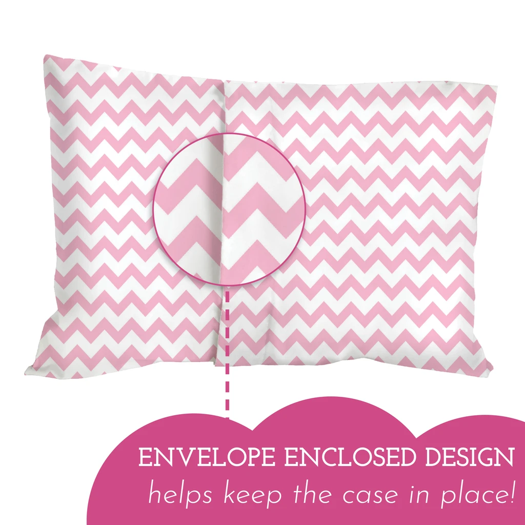 Little Sleepy Head Pillowcase - 100% Made Cotton & Hypoallergenic Pillow Case - Snug Fit Envelope Enclosure (PILLOWCASE ONLY)