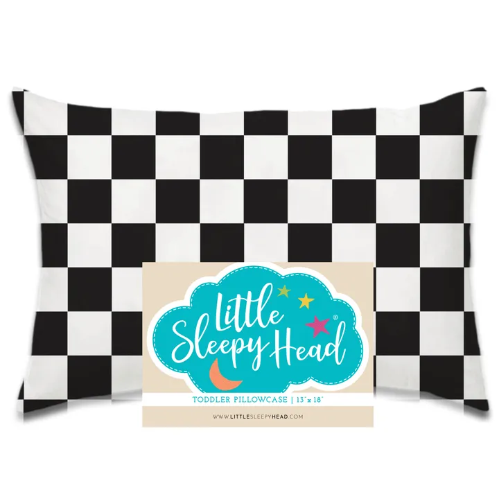 Little Sleepy Head Pillowcase - 100% Made Cotton & Hypoallergenic Pillow Case - Snug Fit Envelope Enclosure (PILLOWCASE ONLY)