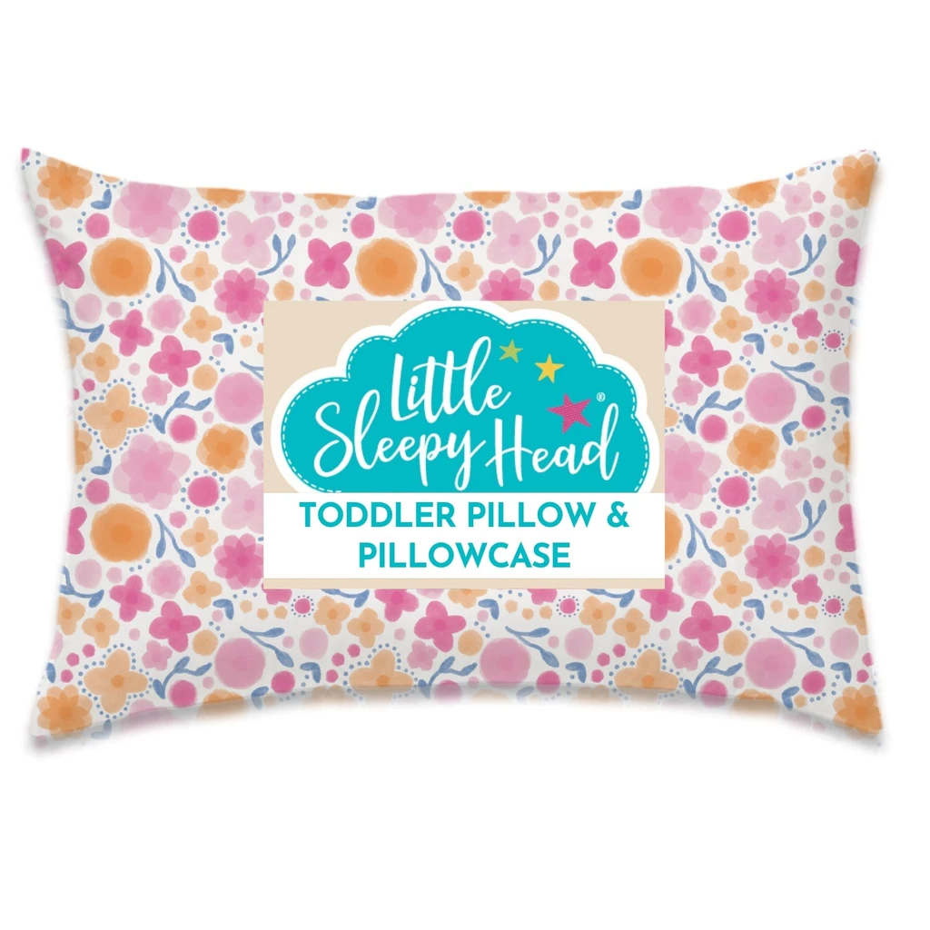 Little Sleepy Head Pillow with Pillowcase - Soft, Ergonomic, Hypoallergenic