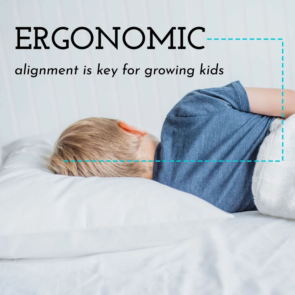 Little Sleepy Head Pillow with Pillowcase - Soft, Ergonomic, Hypoallergenic