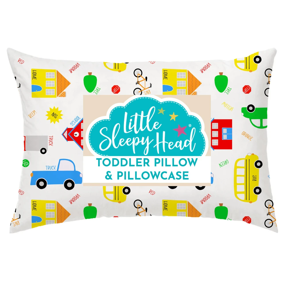 Little Sleepy Head Pillow with Pillowcase - Soft, Ergonomic, Hypoallergenic
