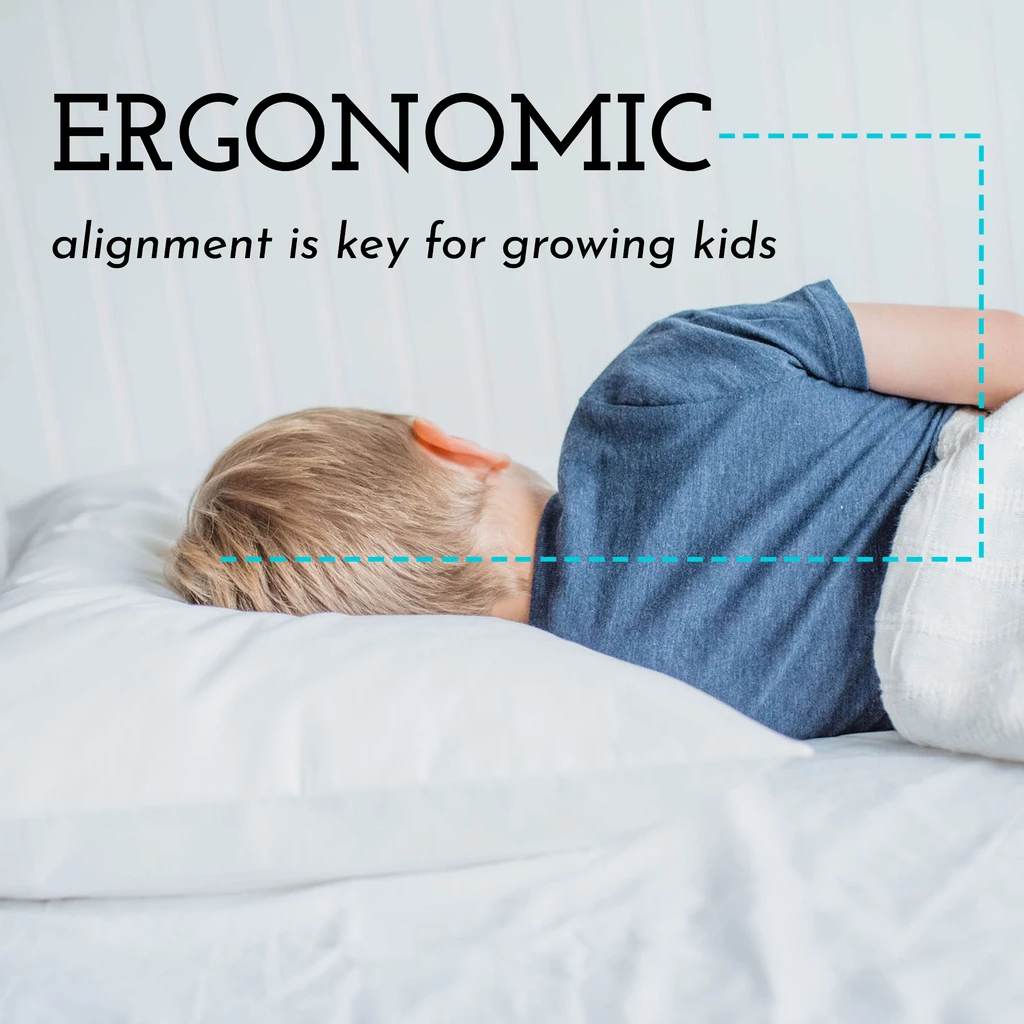 Little Sleepy Head Pillow with Pillowcase - Soft, Ergonomic, Hypoallergenic