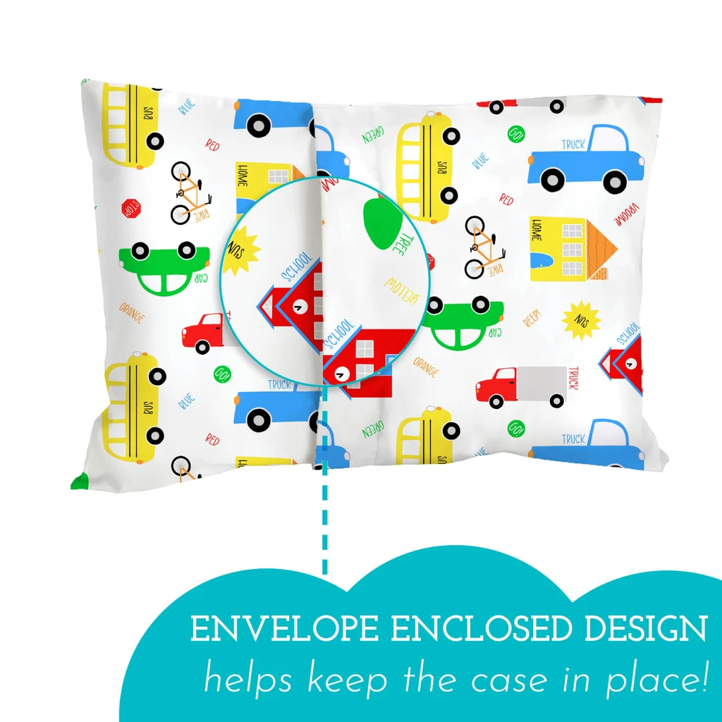 Little Sleepy Head Pillow with Pillowcase - Soft, Ergonomic, Hypoallergenic