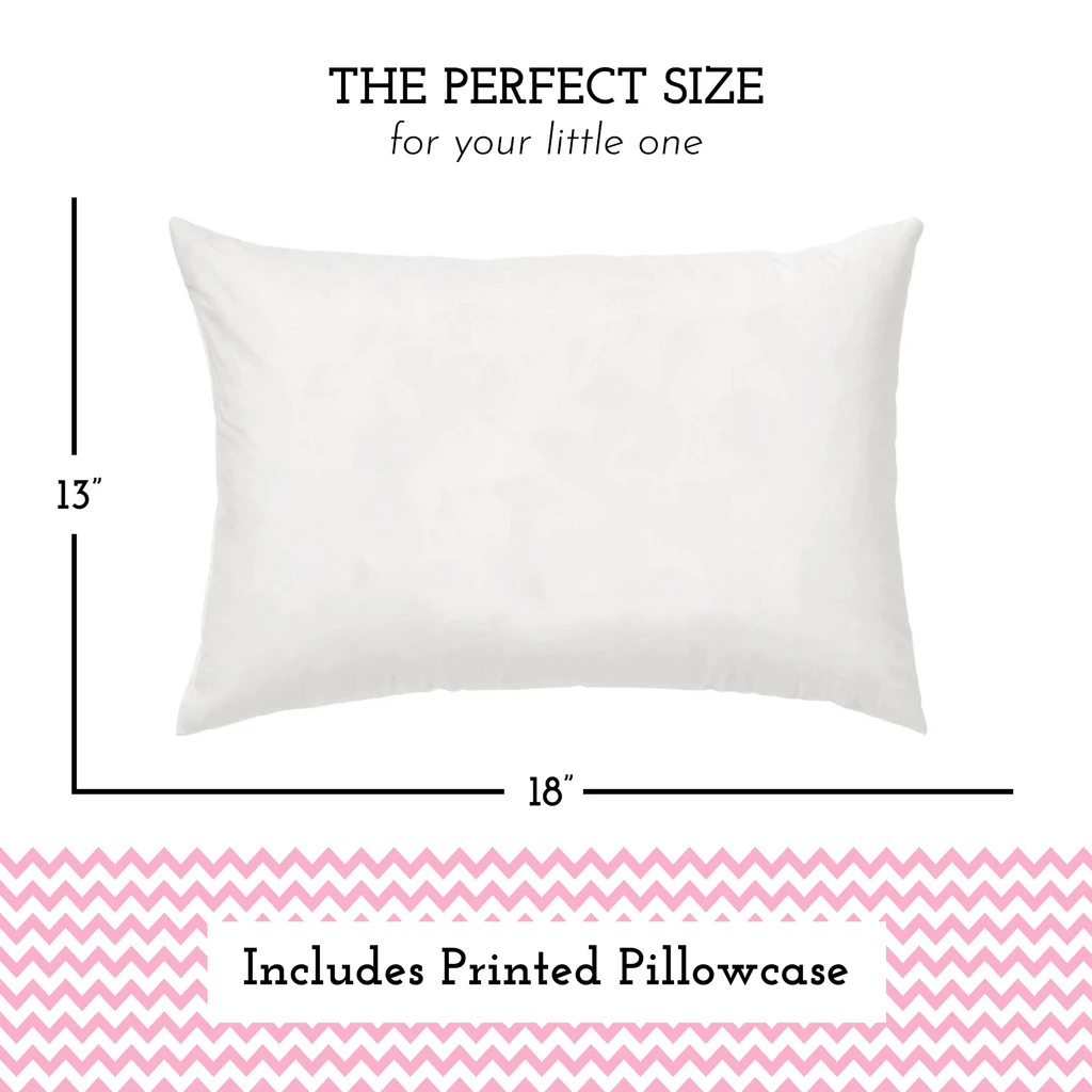 Little Sleepy Head Pillow with Pillowcase - Soft, Ergonomic, Hypoallergenic