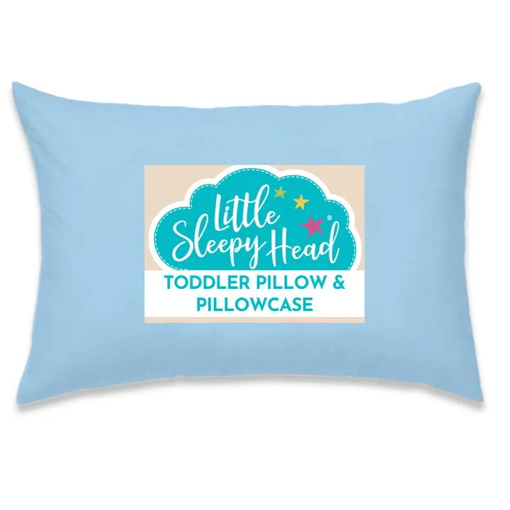 Little Sleepy Head Pillow with Pillowcase - Soft, Ergonomic, Hypoallergenic